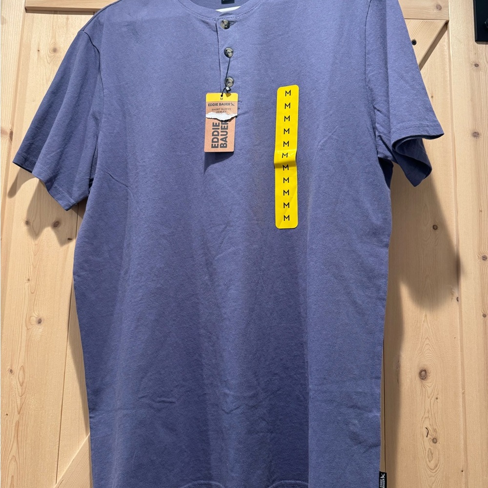 Eddie Bauer Blue Henley Shirt